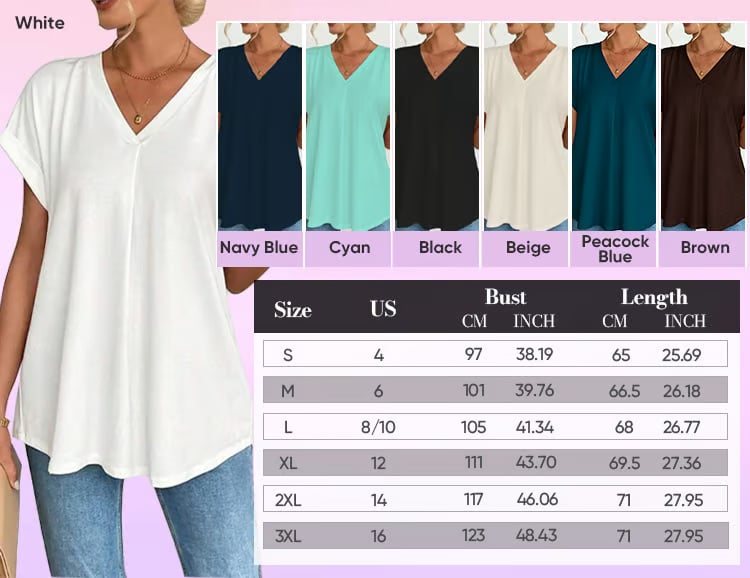 🔥Short-Sleeved Solid Color 100% Cotton Patchwork T-Shirt
