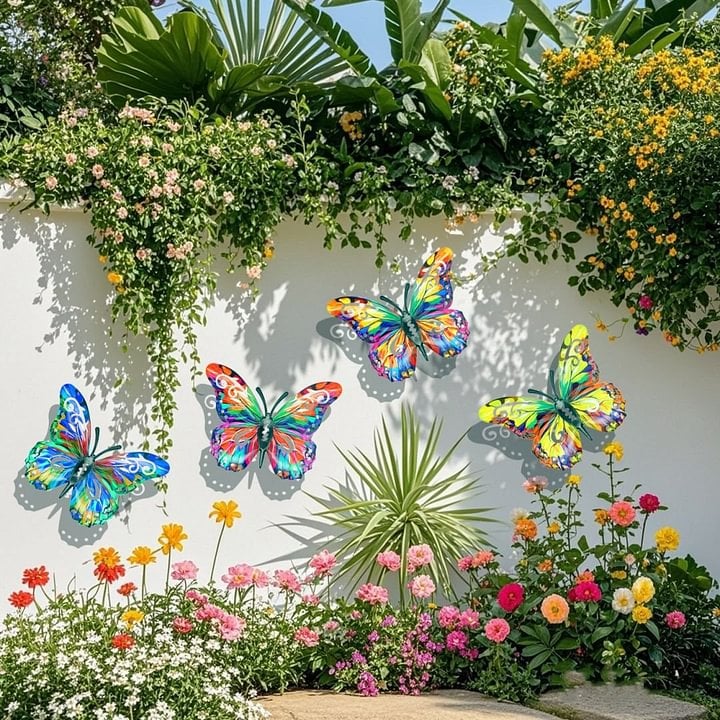 🦋Vibrant Metal Butterfly Wall Art - 4 Color Set