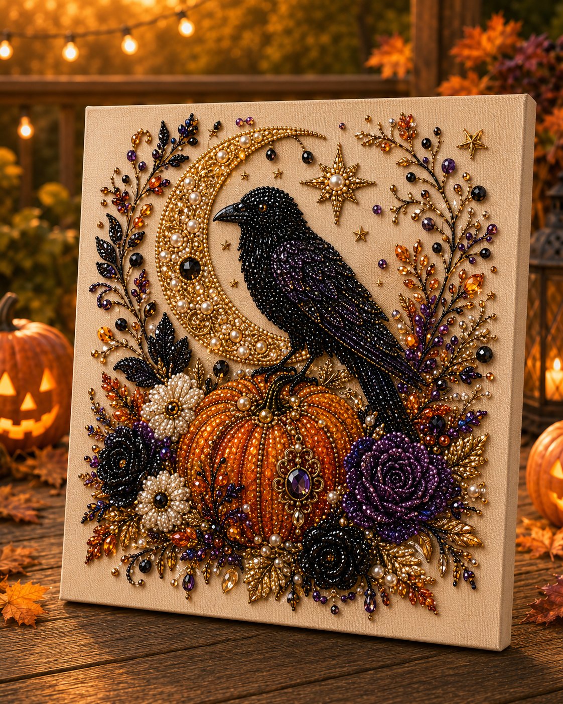 👻 Last Day 60% OFF – 👻✨ Halloween Pearl Art DIY Kit – Turn Tiny Pearls into Spooky-Cute Magic