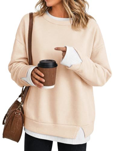 🔥2026! ! ! HOT SEAL-Faux-Layered Oversized Crewneck Sweatshirt