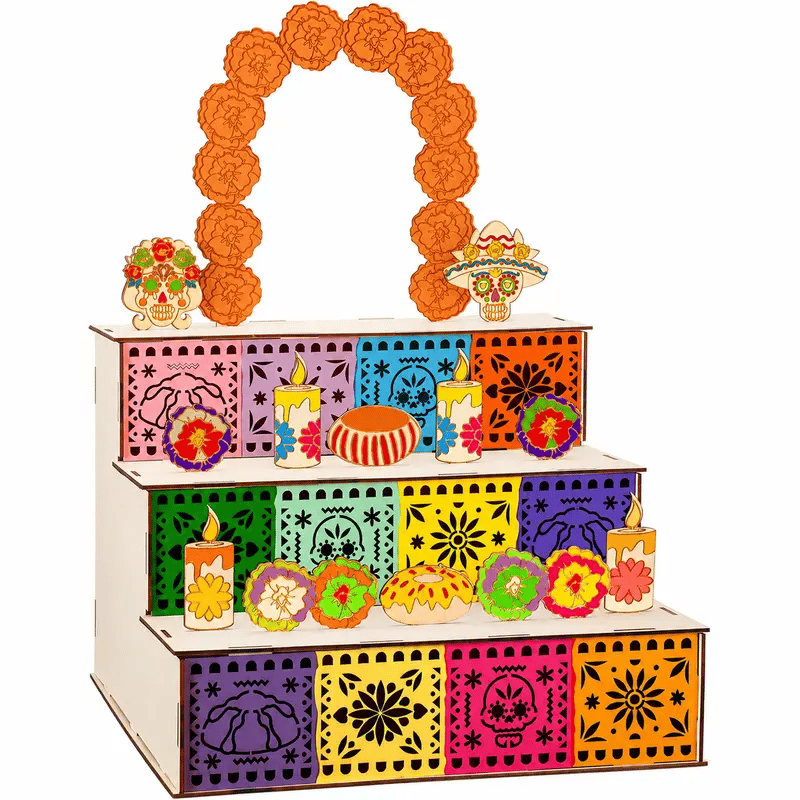 ✨Last Day 49% OFF - 🎃🏵️Day of the Dead Wooden Altar Display Set | 💕Death is not the end of life, forgetting is(📦Buy 2 Free Shipping)