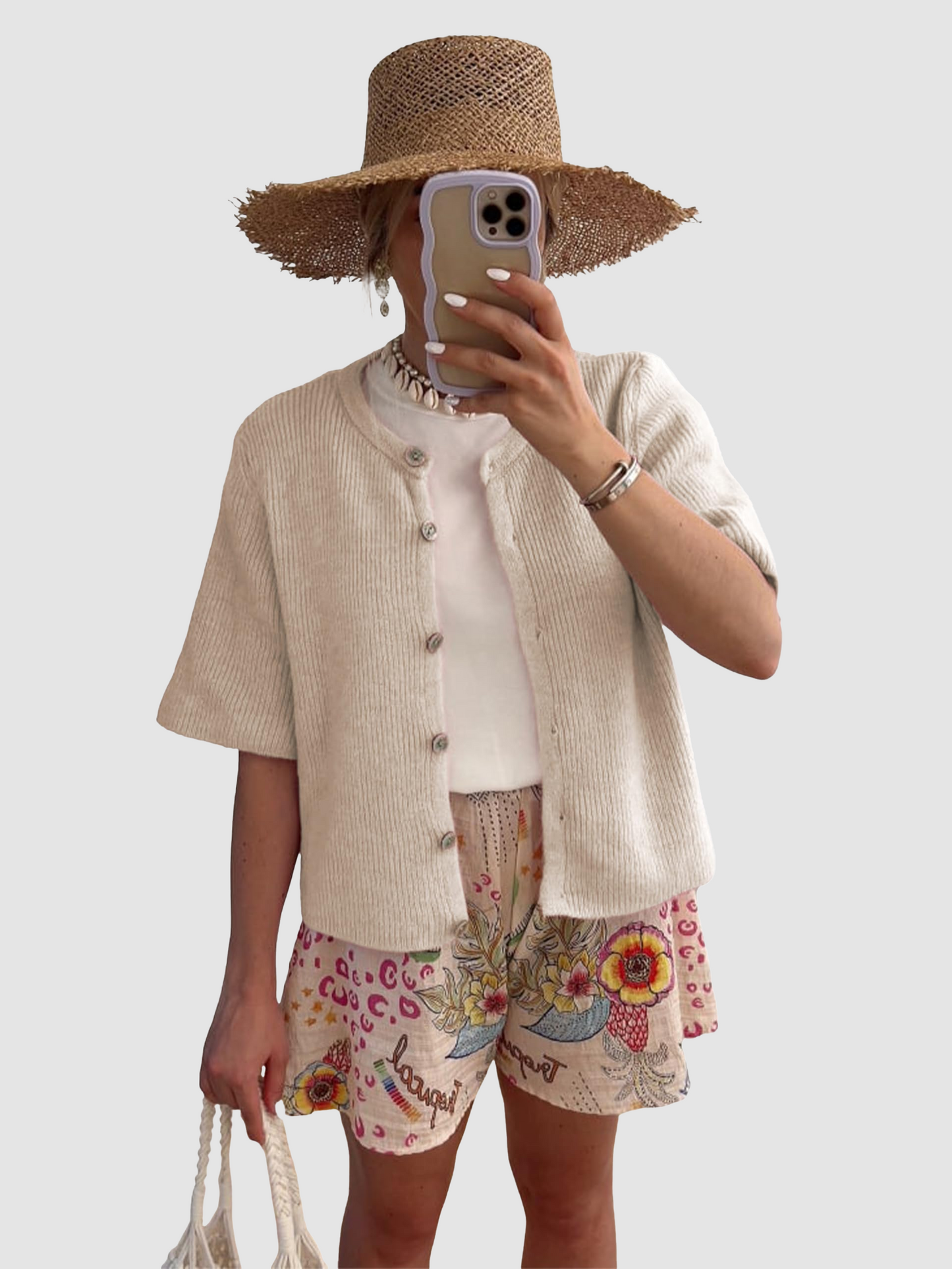 Women's Ribbed Knit Button Down Cardigan Lightweight Sweater Top