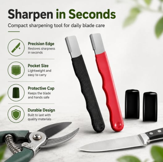 💥Hot Sales 49% OFF💥-🔪Professional Kitchen Knife Sharpener,Precision Edge Knife Sharpening Tool,Knife Sharpening Stone For Blade,Lncluding Garden Shears