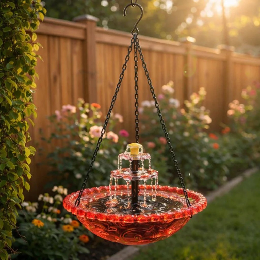 Solar Hanging Bird Bath Fountain | Attract Birds & Create a Peaceful Garden Oasis 🐦💦