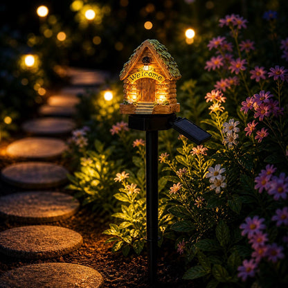 🍄Solar Fairy-Tale Mushroom Cottage Garden Light💡
