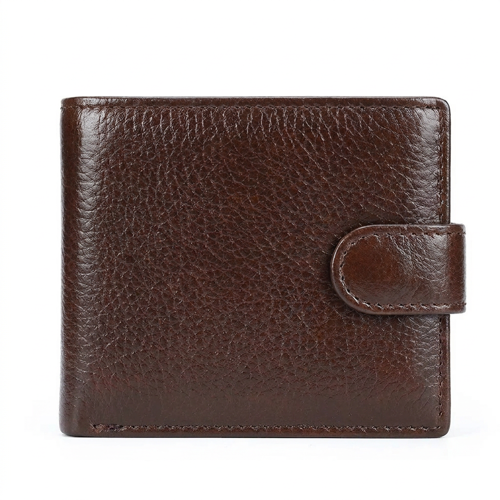 Vintage Top-Grain Leather Bi-Fold Wallet – Classic Design, Ample Storage