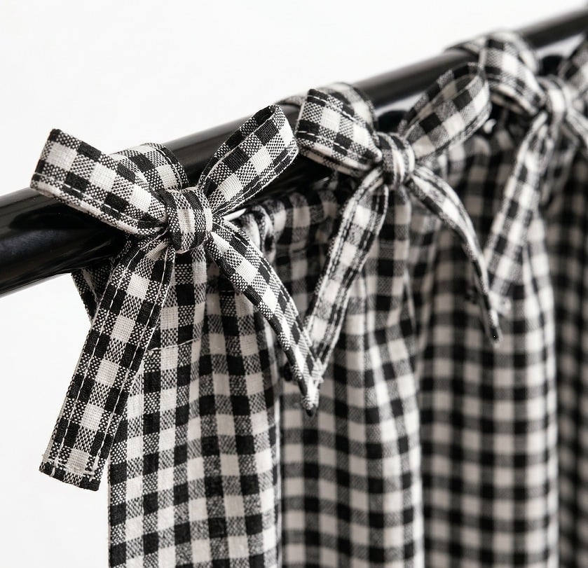 Gingham Plaid Oven Skirt Cover-Double Sided Thick Fabric for Cottagecore Kitchen Home Decor
