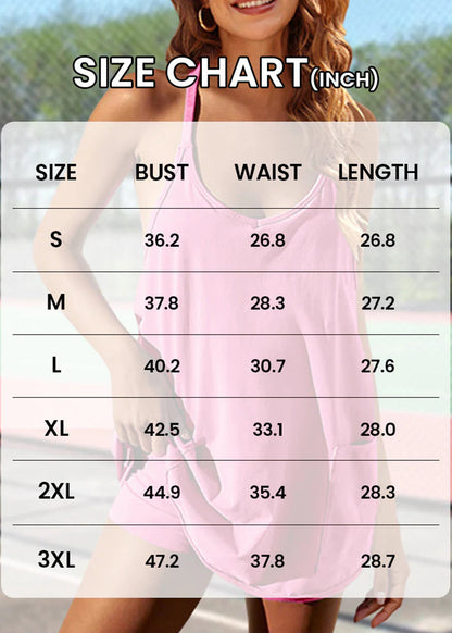 Casual Sleeveless Mini Dress With Built-In Shorts