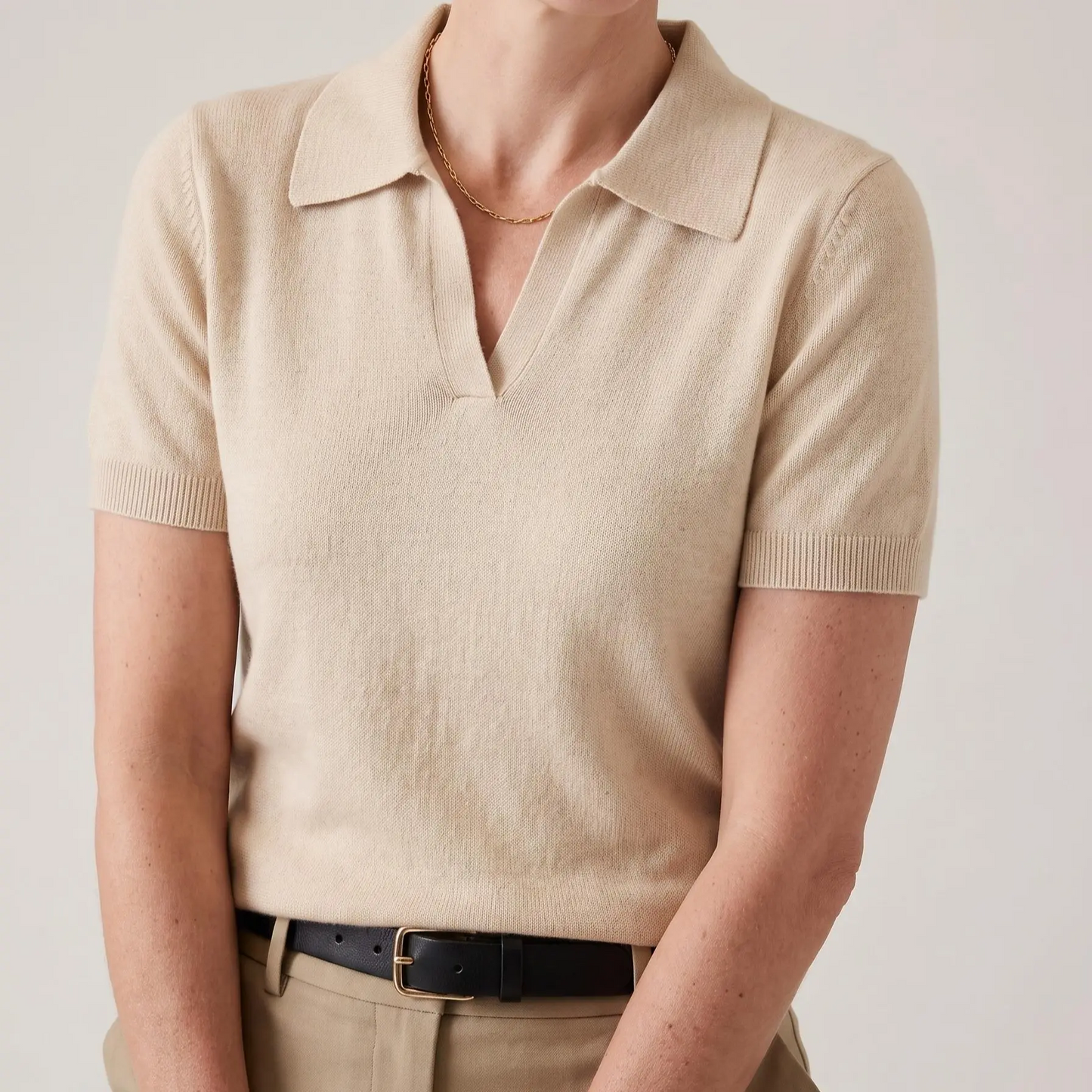 ☁️Women’s Soft Knit Polo Top