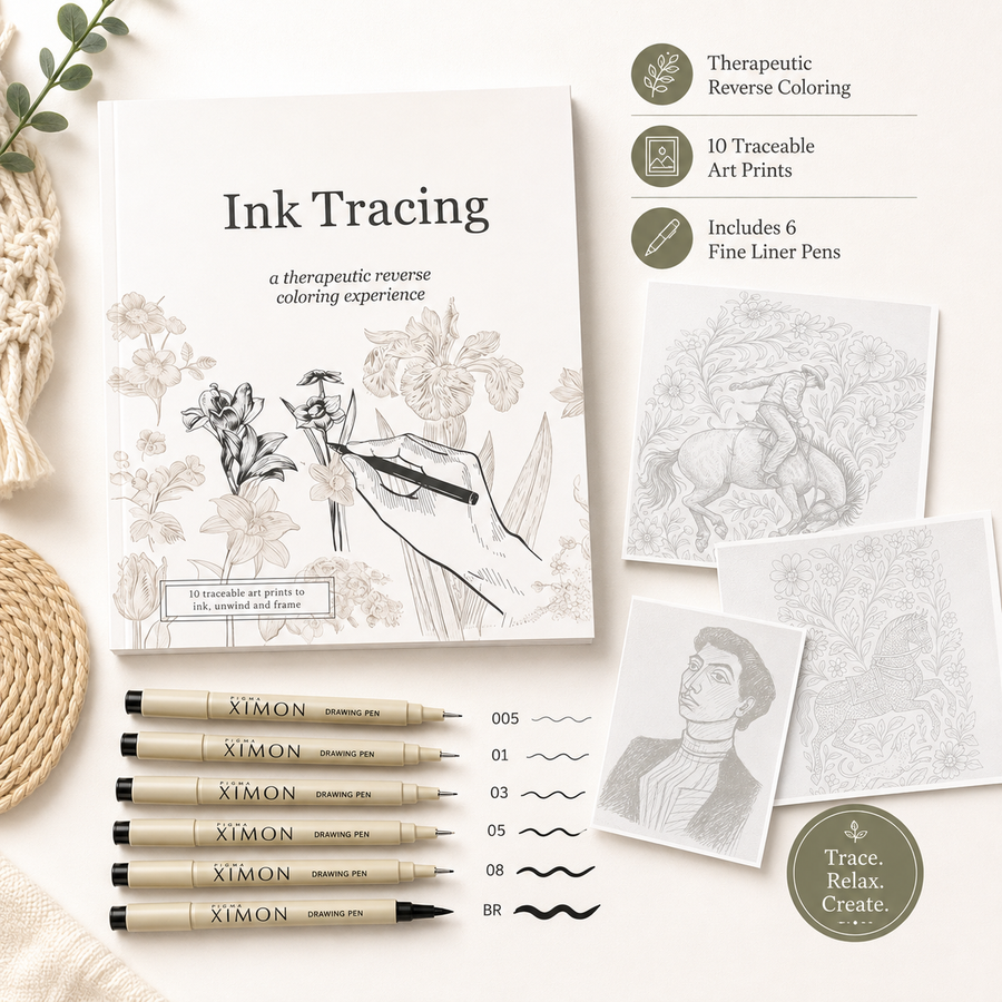 Classic White Ink Tracing book