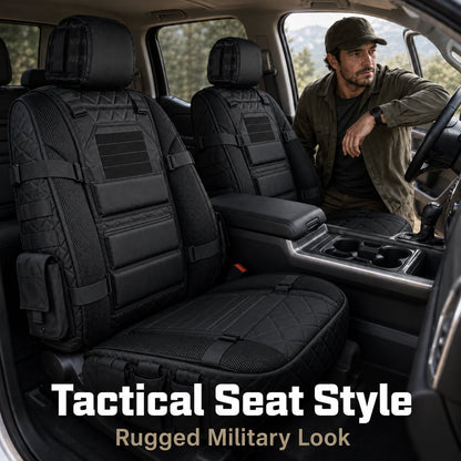 🎁🎁Free Shipping🎖️ Military‐Style Auto Seat Protectors|Universal Fit Heavy‐Duty Cushion For Long‐Drive Vehicle Owners