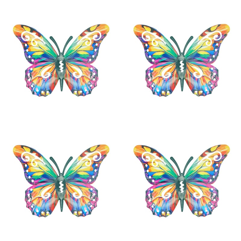 🦋Vibrant Metal Butterfly Wall Art - 4 Color Set