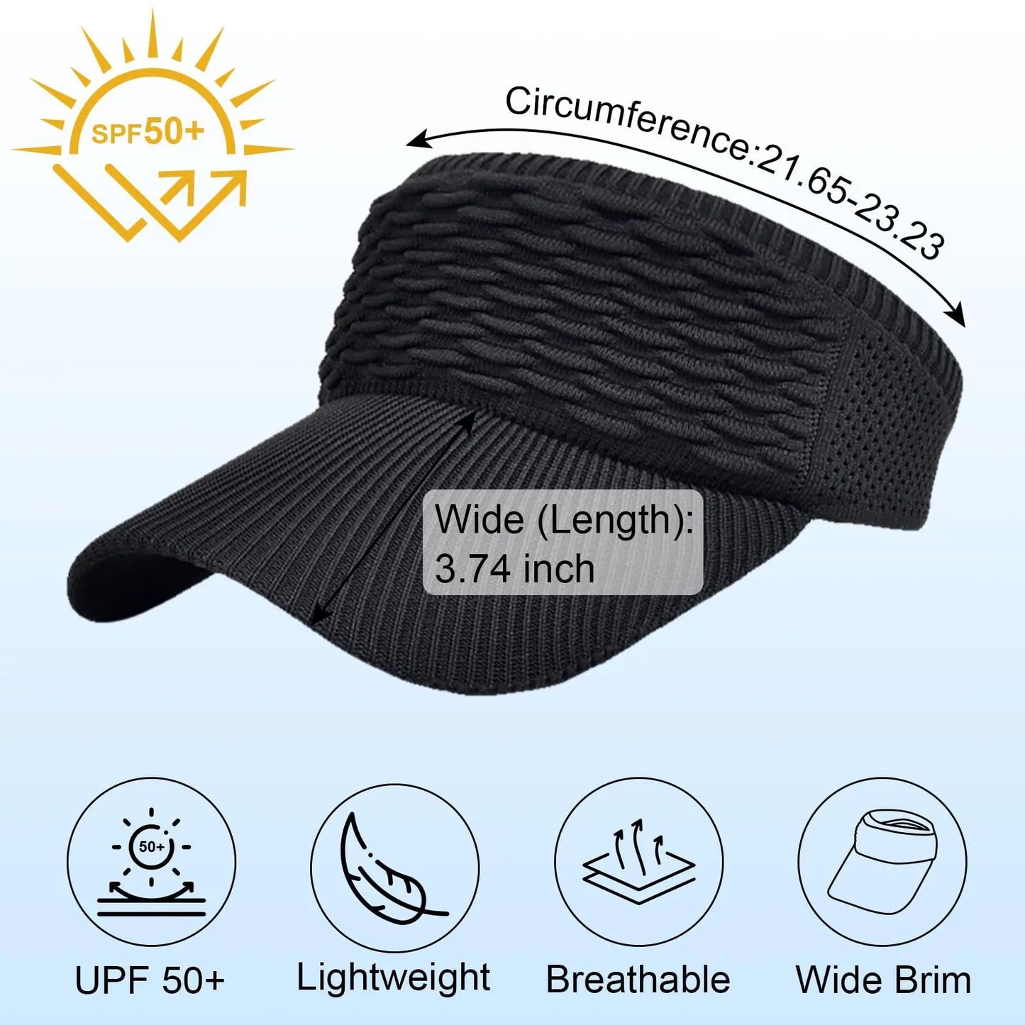 🔥🔥Hot Sale 2-Pack Women's High Ponytail Sun Visor Hats