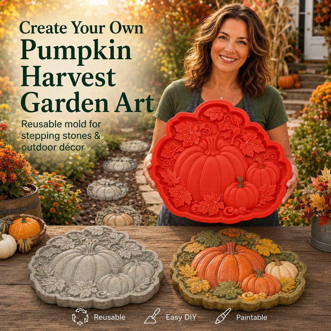 💥 LAST DAY 49% OFF - 🌻 Reusable Garden Art Mold – Make Your Garden Truly One of a Kind （Official Authentic Product）