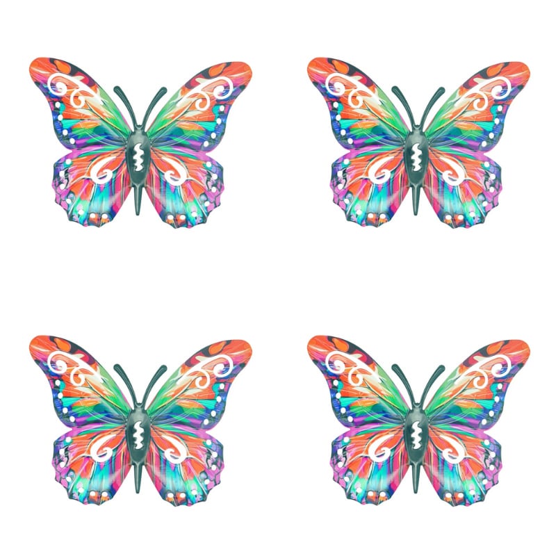 🦋Vibrant Metal Butterfly Wall Art - 4 Color Set