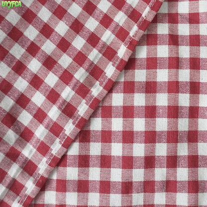 Gingham Plaid Oven Skirt Cover-Double Sided Thick Fabric for Cottagecore Kitchen Home Decor