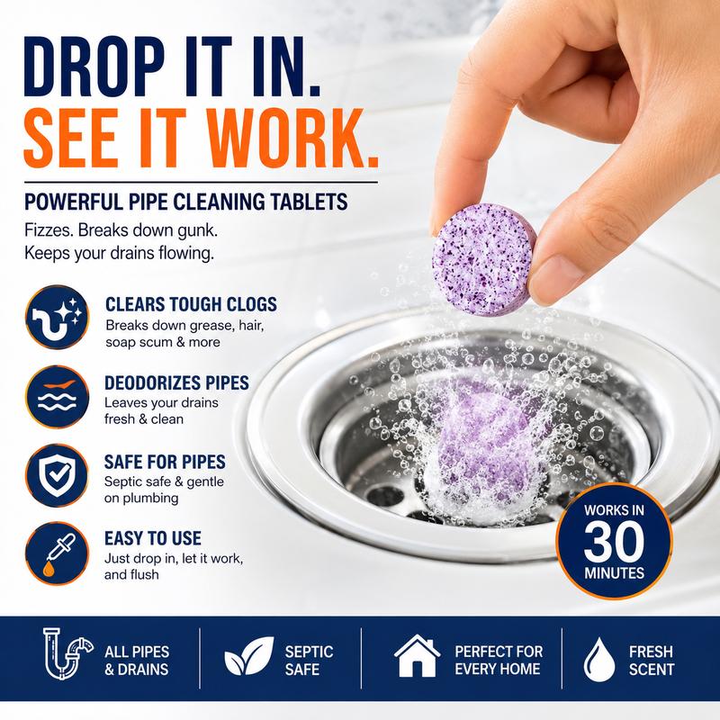🧪Powerful Pipe Declogging & Cleaning Tablets