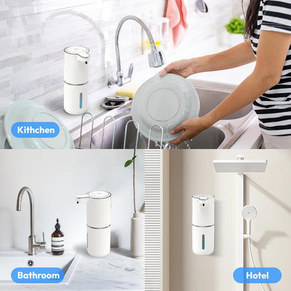 🚿 Touchless Automatic Foaming Soap Dispenser | 4-Level Adjustable | USB-C Rechargeable | IPX5 Waterproof