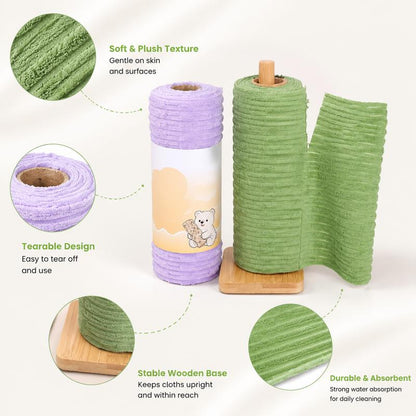 Tearable Plush Cleaning Cloth Roll for Kitchen & Household Cleaning ✅