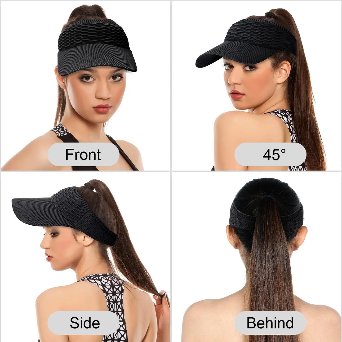 🔥🔥Hot Sale 2-Pack Women's High Ponytail Sun Visor Hats