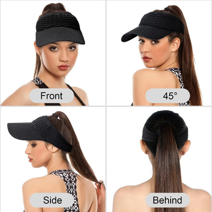 🔥🔥Hot Sale 2-Pack Women's High Ponytail Sun Visor Hats