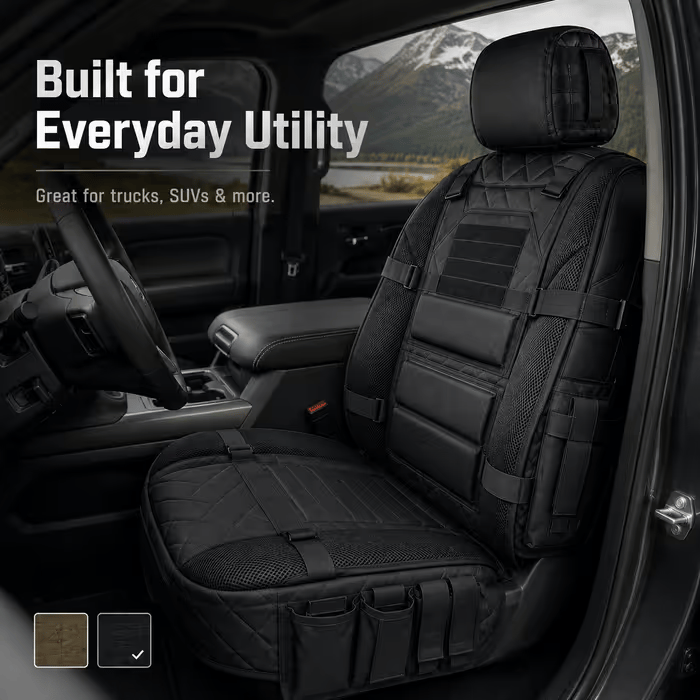 🎁🎁Free Shipping🎖️ Military‐Style Auto Seat Protectors|Universal Fit Heavy‐Duty Cushion For Long‐Drive Vehicle Owners