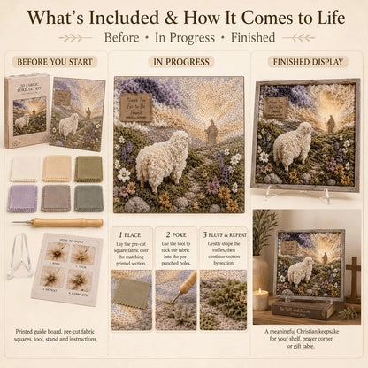 🔥HOT SALE 49% OFF - ✝️3D Christian Fabric Poke Art Kit(📦Buy 2 Free Shipping)