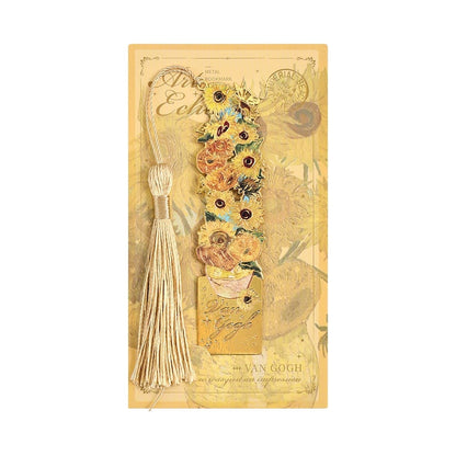 📚✨8-Piece Gold Metal Bookmark Set with Tassel – Van Gogh & Monet Inspired Gift for Book Lovers 🎨