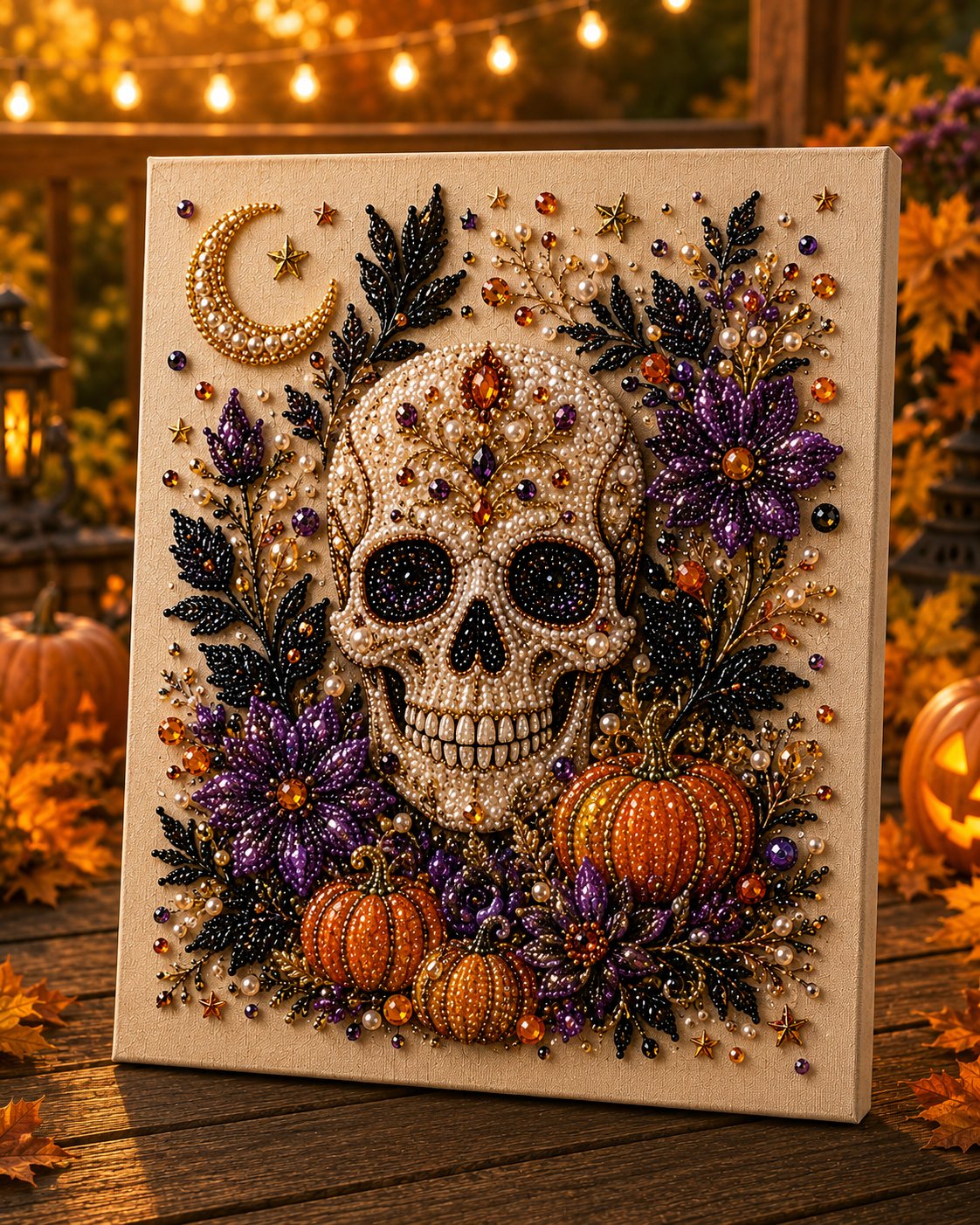 🔥2026 HOT Seal🔥 60% OFF – 👻✨ Halloween Pearl Art DIY Kit – Turn Tiny Pearls into Spooky-Cute Magic