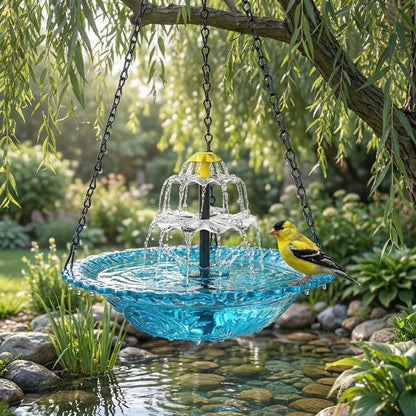 Solar Hanging Bird Bath Fountain | Attract Birds & Create a Peaceful Garden Oasis 🐦💦