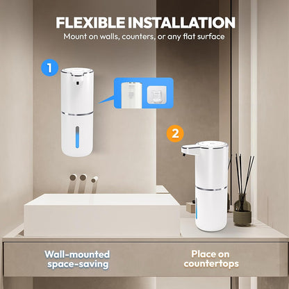 🚿 Touchless Automatic Foaming Soap Dispenser | 4-Level Adjustable | USB-C Rechargeable | IPX5 Waterproof