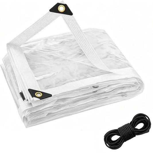 🔥LAST DAY 50% OFF - 🌧️ Transparent Waterproof Tarp with Heavy-Duty Grommets