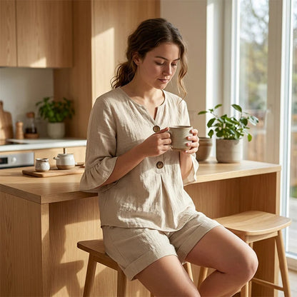 🔥2026 HOT SALES!☁️Women's Casual Cotton Two-Piece Outfit