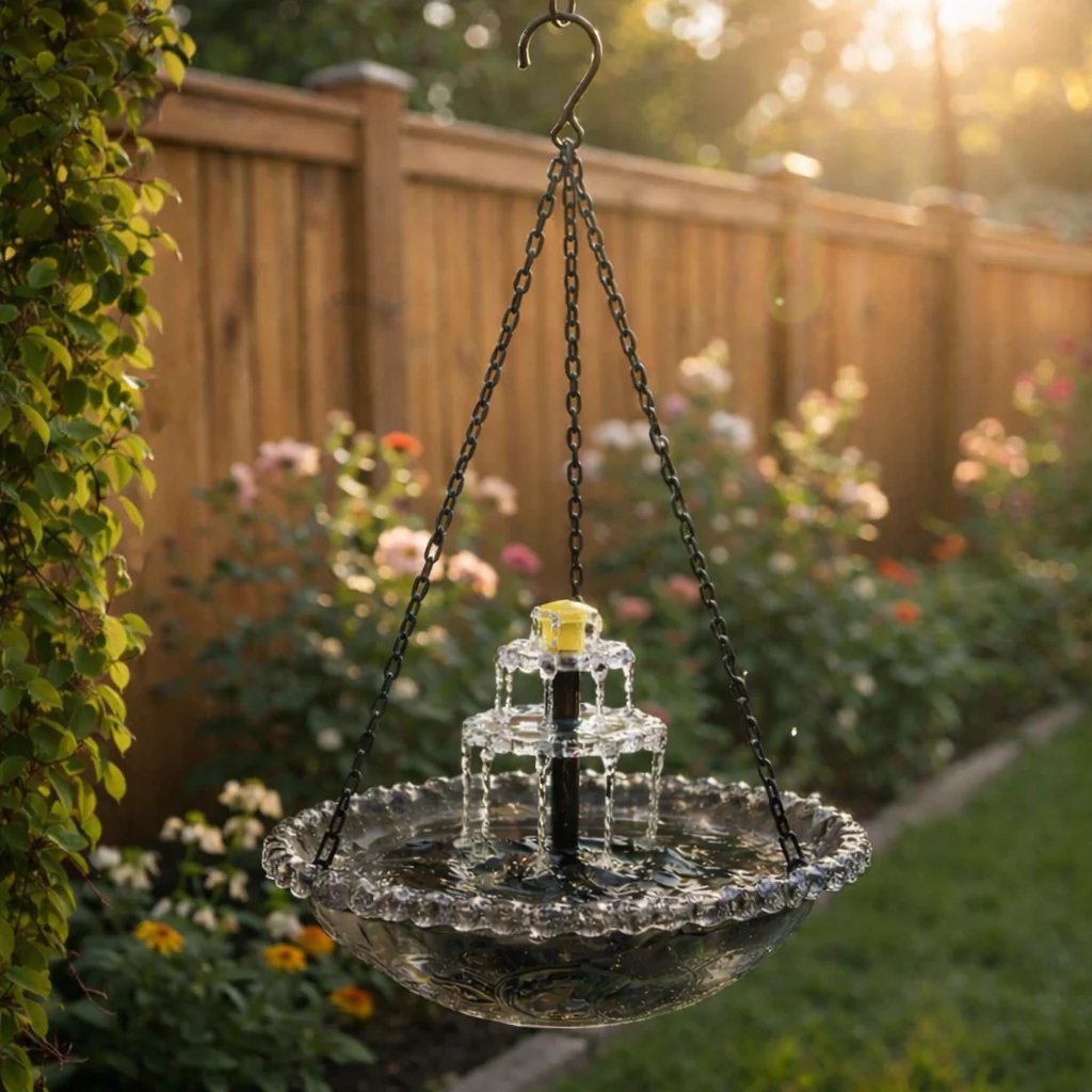 Solar Hanging Bird Bath Fountain | Attract Birds & Create a Peaceful Garden Oasis 🐦💦