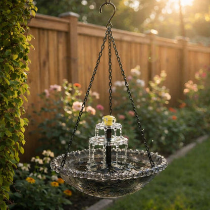 Solar Hanging Bird Bath Fountain | Attract Birds & Create a Peaceful Garden Oasis 🐦💦