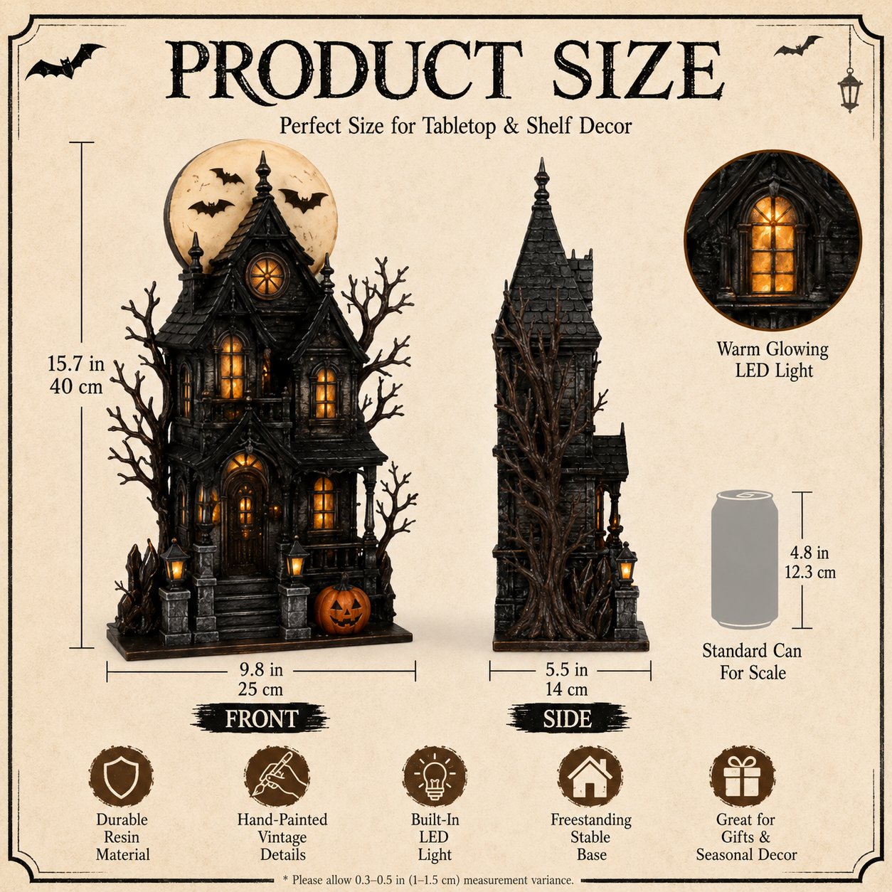 🔥Last Day 59% OFF - 🧙🖤Lighted Halloween Haunted House & Character Figurine Collection