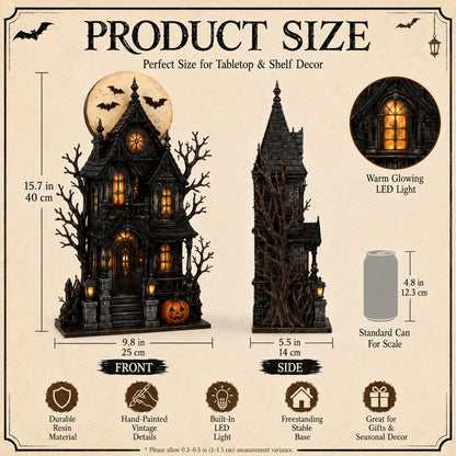 🔥Last Day 59% OFF - 🧙🖤Lighted Halloween Haunted House & Character Figurine Collection