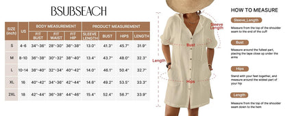2026! ! !🔥  Women's Summer Swimwear Cover-Up, Short-Sleeve Button-Down Cover-Up: Hooded Beach Cover-Up with Pockets