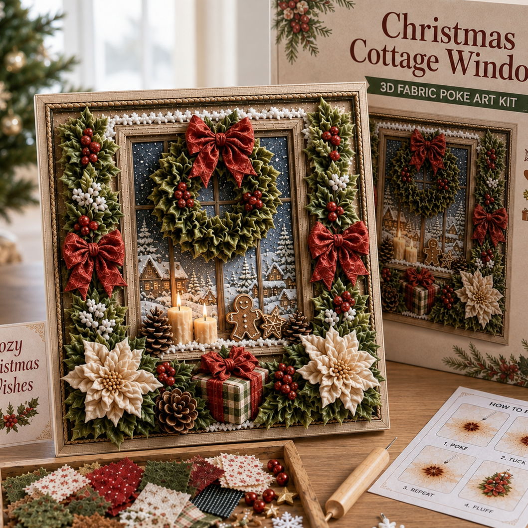 EARLY CHRISTMAS 49% OFF 🎄 3D Christmas DIY Fabric Poke Art Kit