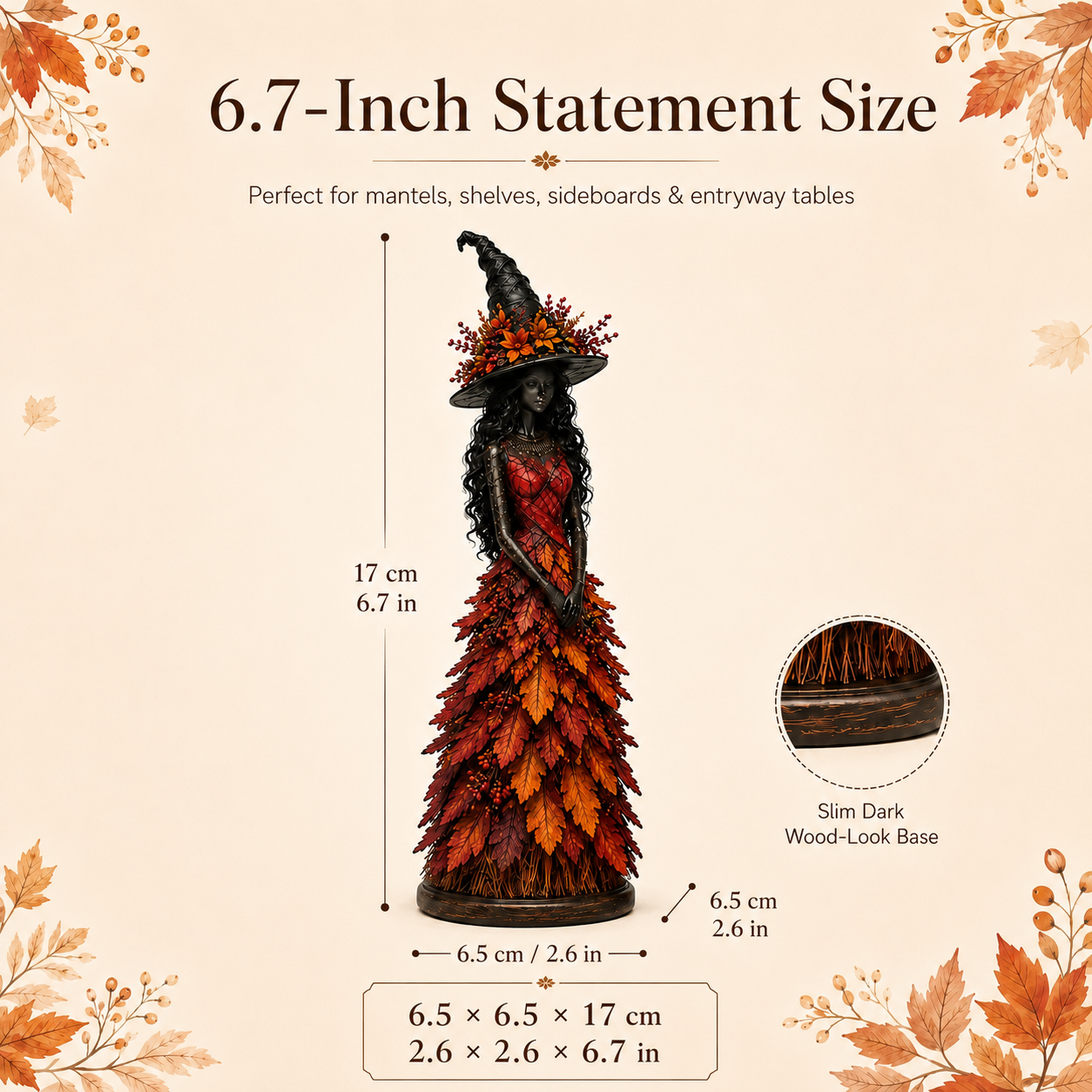 🧙 Enchanted Autumn Witch Figurine