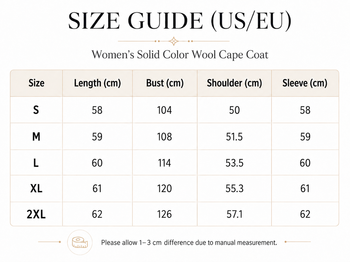 Women's Wool Blend Poncho Coat Oversized Belted Stand Collar Cropped