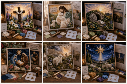 ✝️ ✝️3D Christian Fabric Poke Art Kit