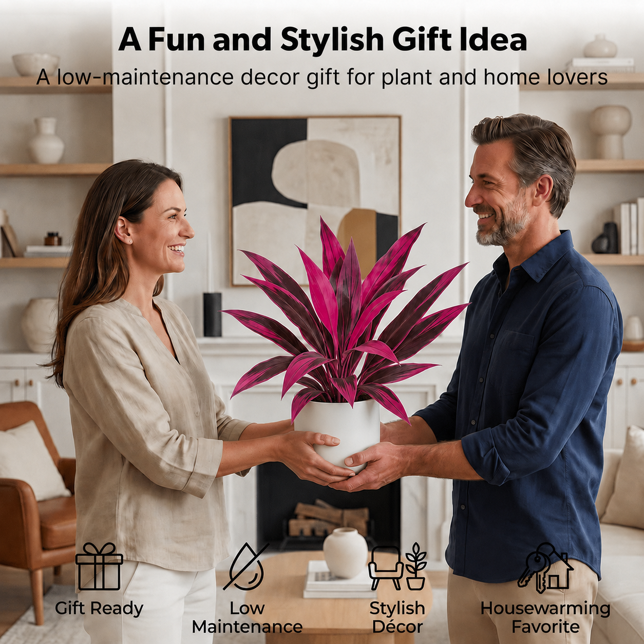 🎁 Last Day 60% OFF - Artificial Boston Fern & Dragon's Blood Tree Plants