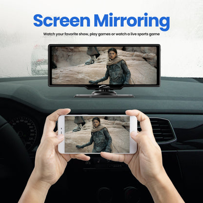 2026📢📢10 Inch Portable Touch Car Display with Wireless Apple CarPlay & Android Auto, Built-in 4K Dash Cam & Optional Rear View Camera, Plug-and-Play for All Vehicles
