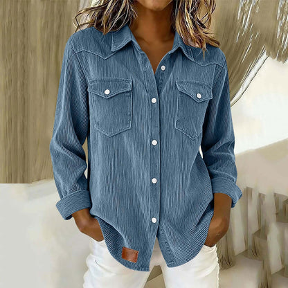 Bestseller🏆 Flap-Pocket Button-Front Top – Soft Ribbed Knit & Timeless Design for Everyday Comfort