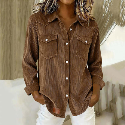 Bestseller🏆 Flap-Pocket Button-Front Top – Soft Ribbed Knit & Timeless Design for Everyday Comfort