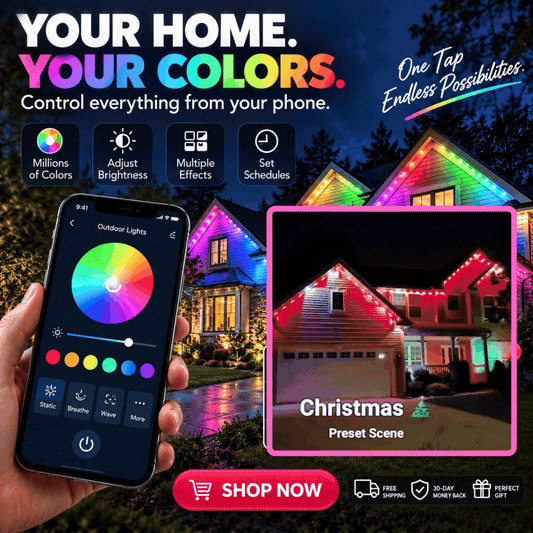 🎅 Early Christmas 60%OFF - Smart Rainbow LED Permanent Outdoor Light - Smartlight 🎁