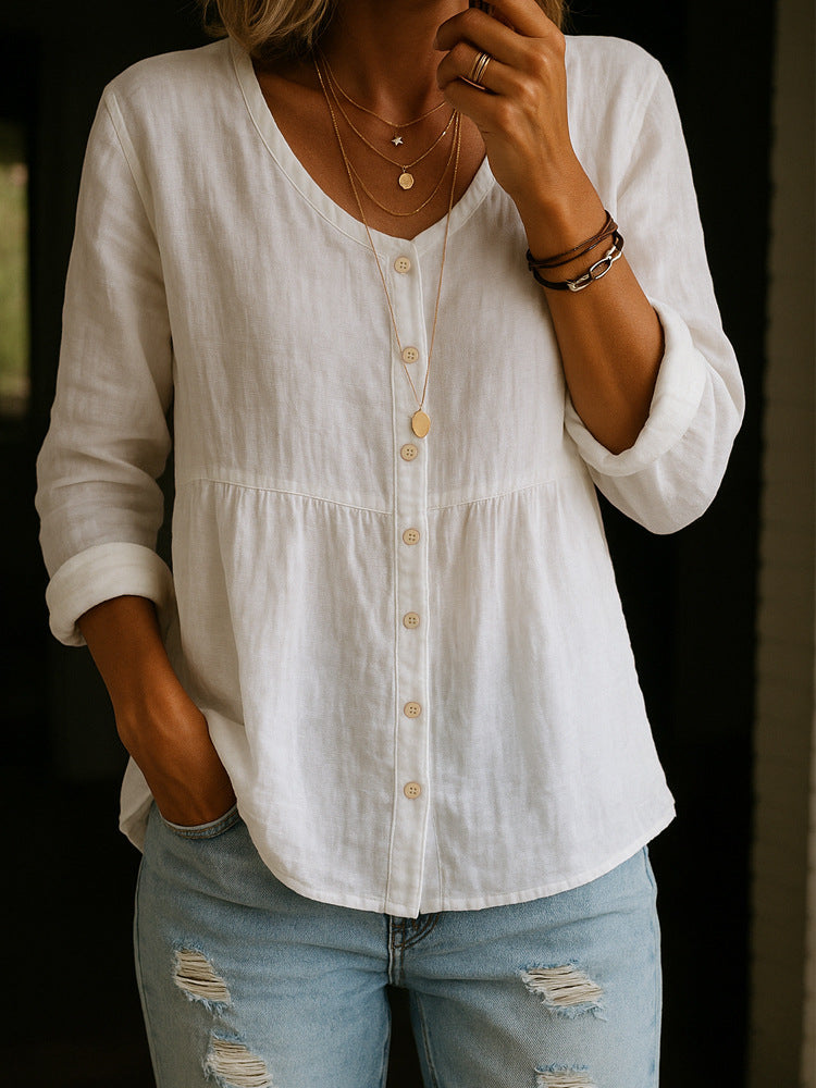 CLEARANCE SALE🔥 Women's Cotton Linen Shirt