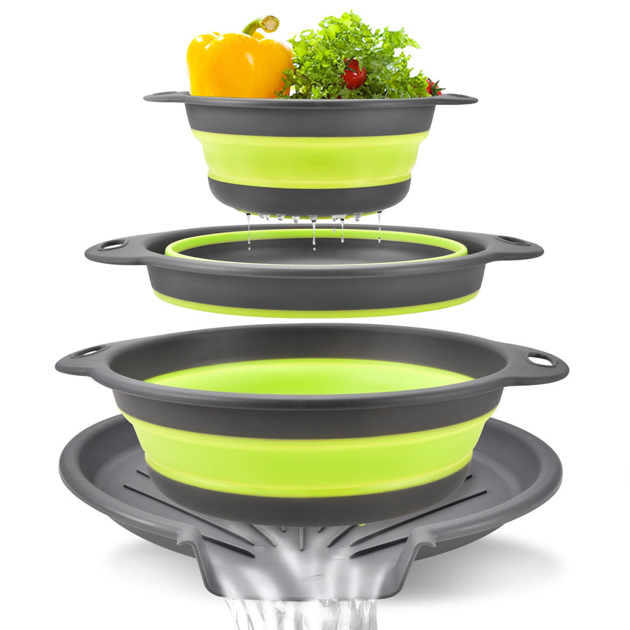Fresh Green collapsible colander set
