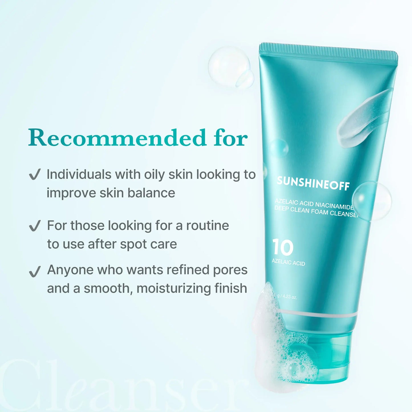 Azelaic Acid Niacinamide Deep Clean Foam Cleanser